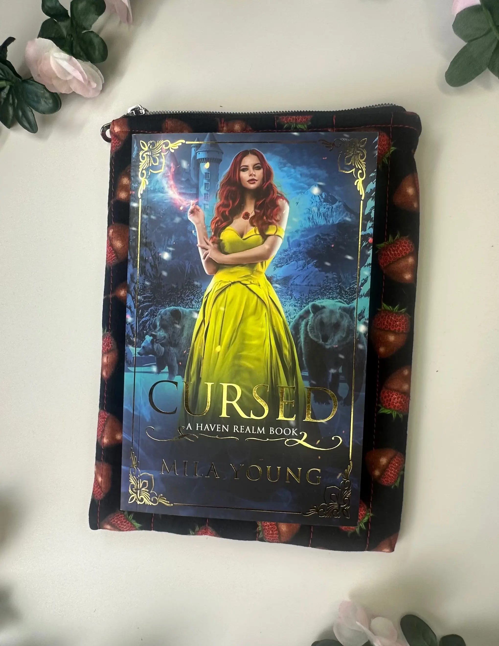 Gracie Quilted Book/ Ipad Sleeve Zippered Barb Wire Designs