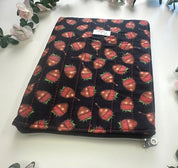 Gracie Quilted Book/ Ipad Sleeve Zippered Barb Wire Designs