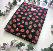 Gracie Quilted Book/ Ipad Sleeve Zippered Barb Wire Designs