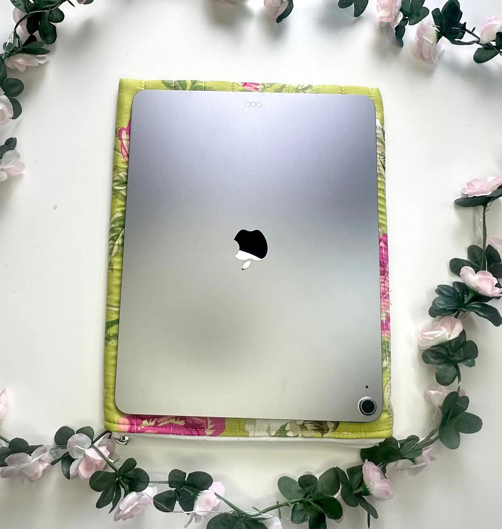 Wendy Zippered Quilted ipad sleeve Barb Wire Designs