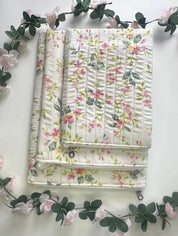 Fleur Quilted Book/ ipad Sleeve zippered Barb Wire Designs