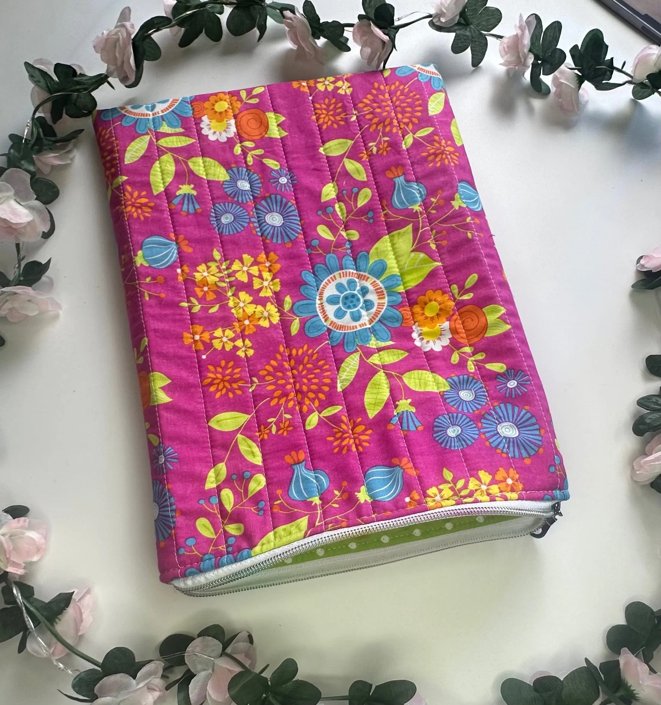 Mary Zippered Quilted ipad sleeve Barb Wire Designs