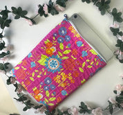Mary Zippered Quilted ipad sleeve Barb Wire Designs