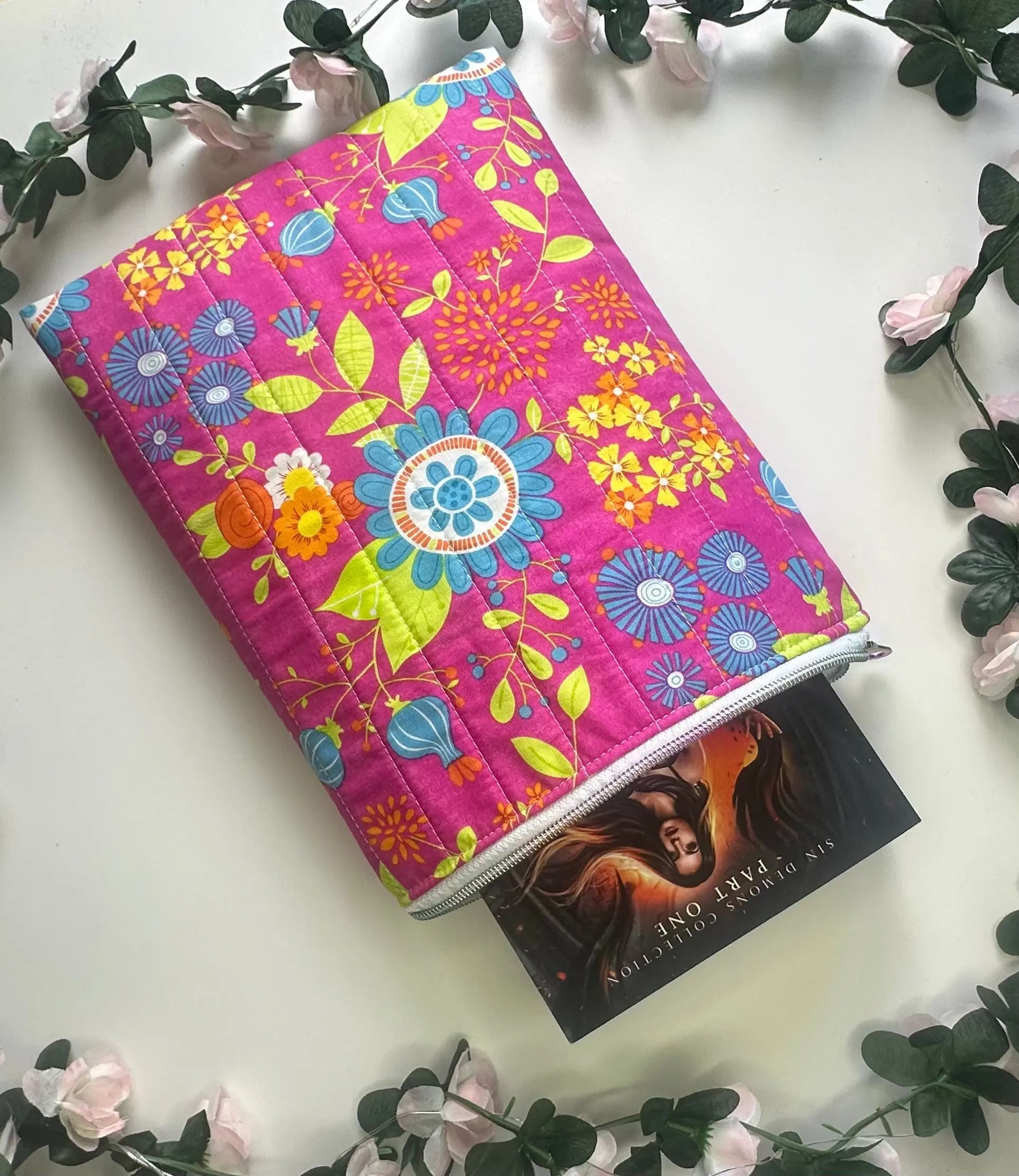 Mary Zippered Quilted ipad sleeve Barb Wire Designs