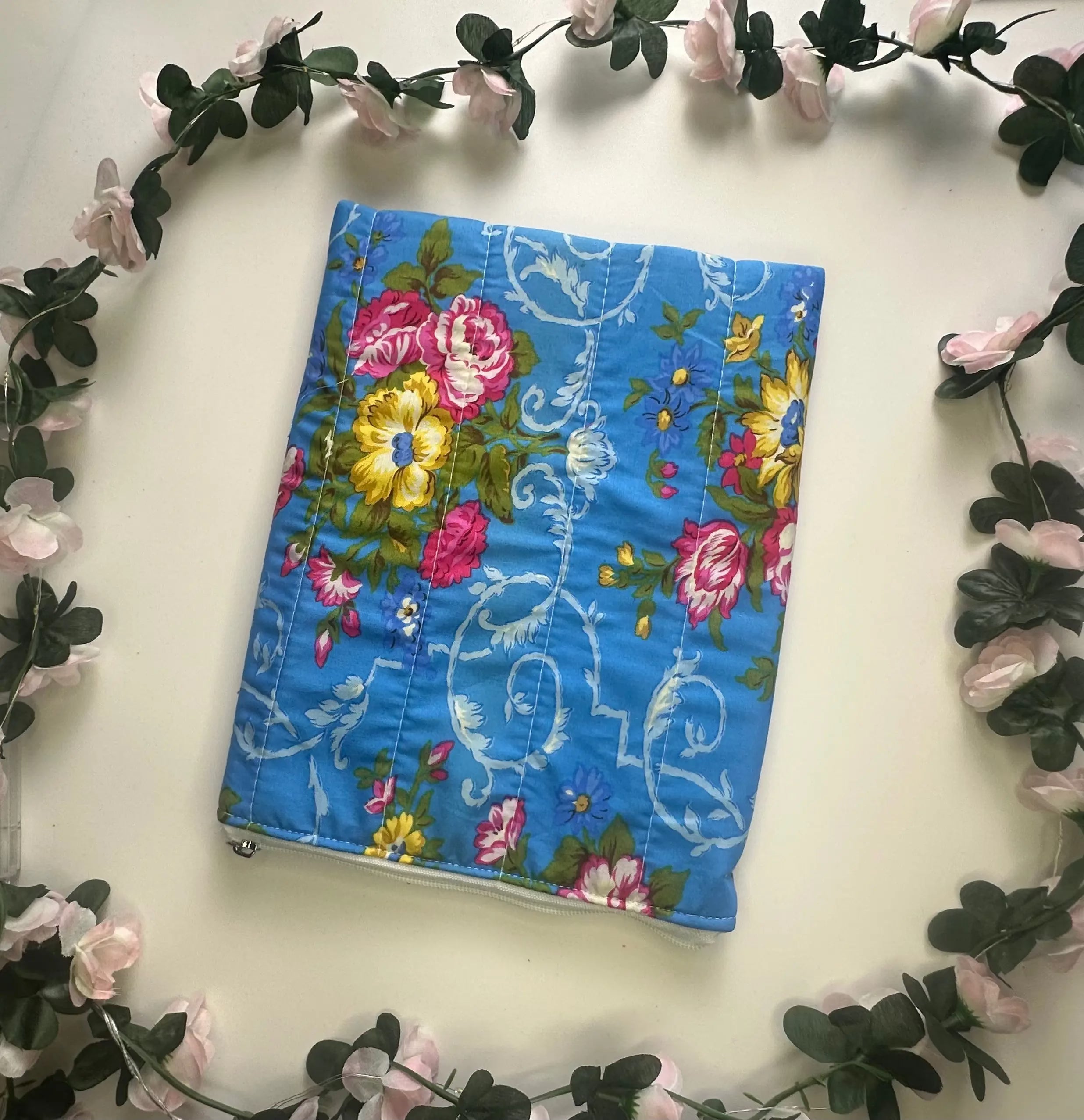 Kylie Zippered Quilted ipad sleeve Barb Wire Designs