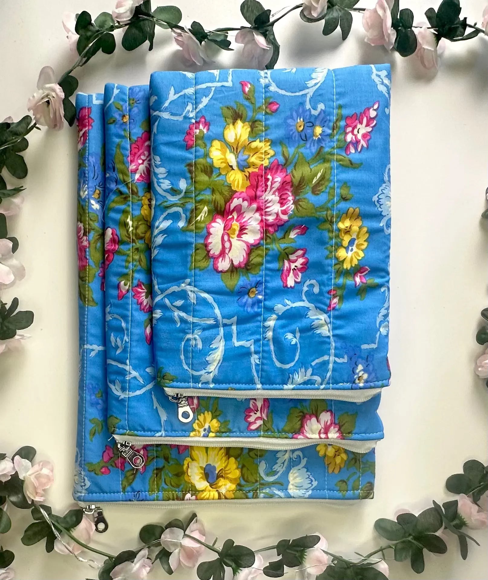 Kylie Zippered Quilted ipad sleeve Barb Wire Designs