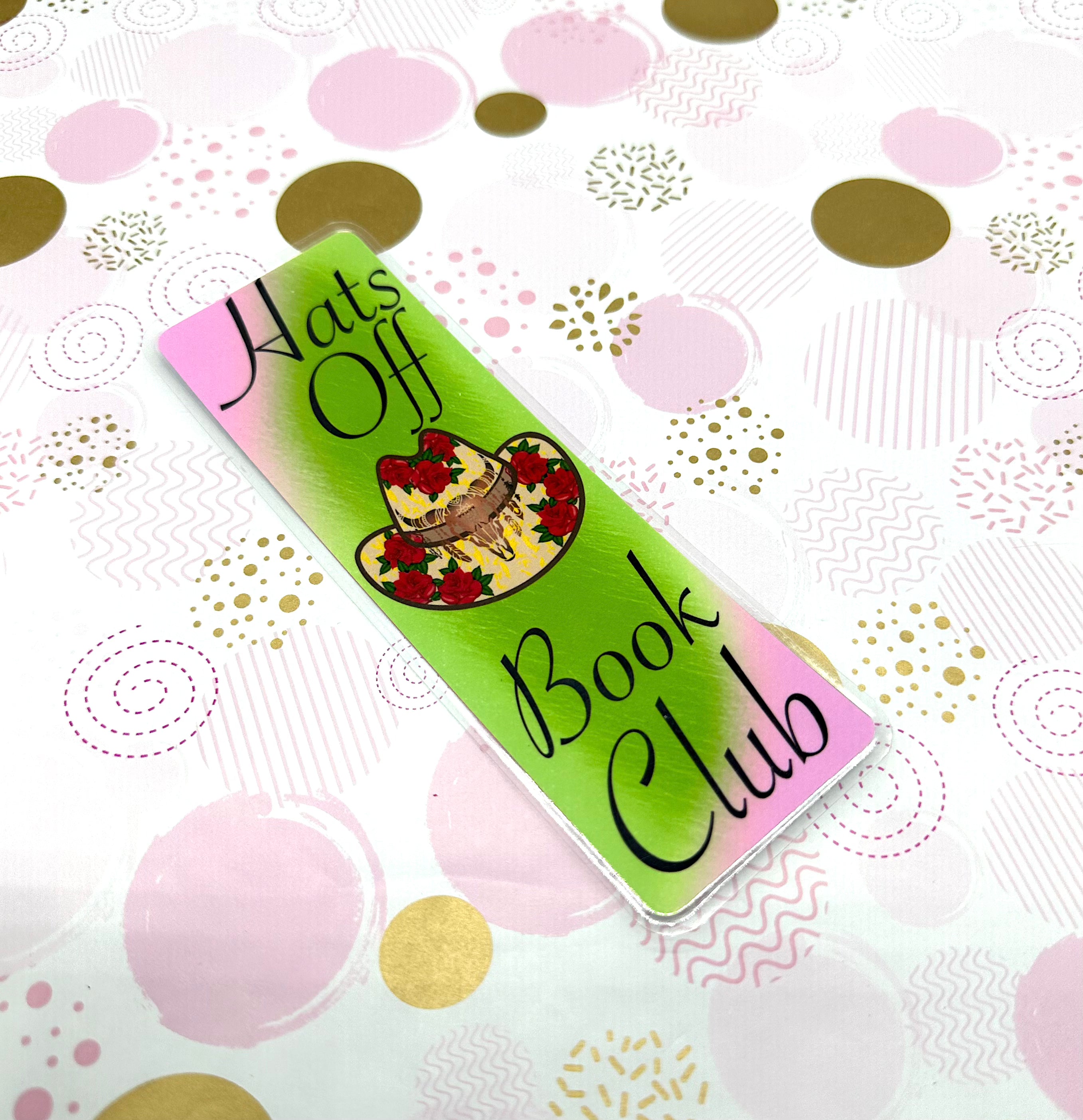 Hats Off Book Club Traditional Bookmark
