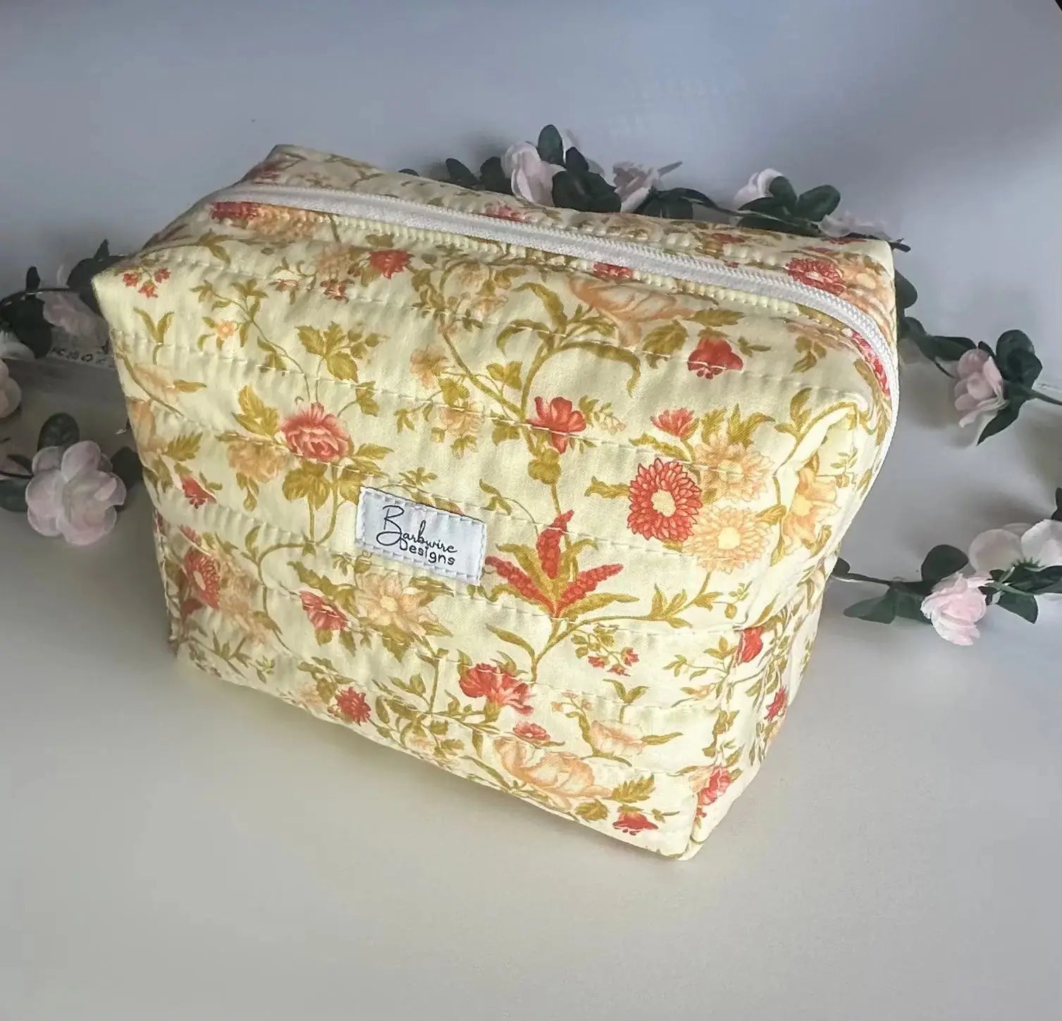 Gypsy Quilted Makeup Pouch/carry all Barb Wire Designs