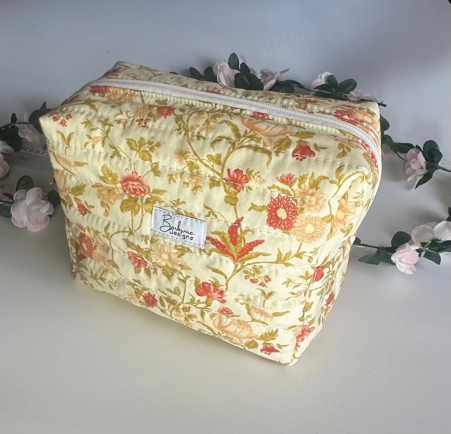 Gypsy Quilted Makeup Pouch/carry all Barb Wire Designs