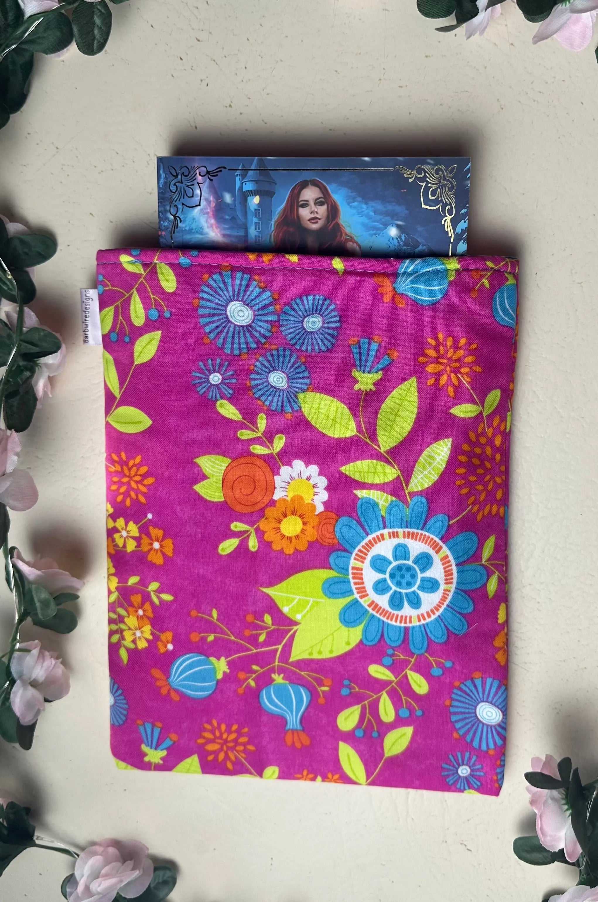 Mary Handmade Colourful Slip Book Sleeve Cover Barb Wire Designs