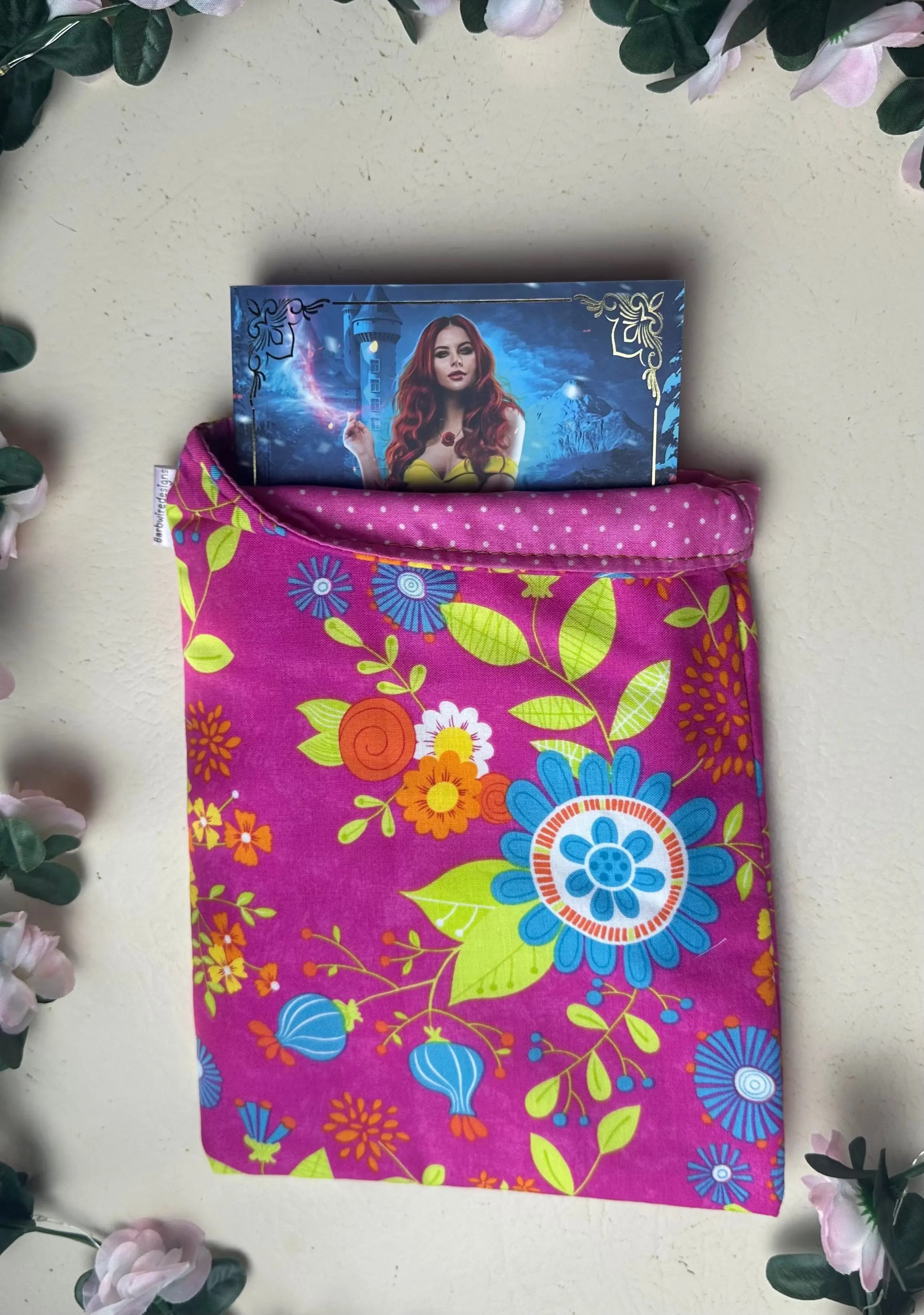 Mary Handmade Colourful Slip Book Sleeve Cover Barb Wire Designs