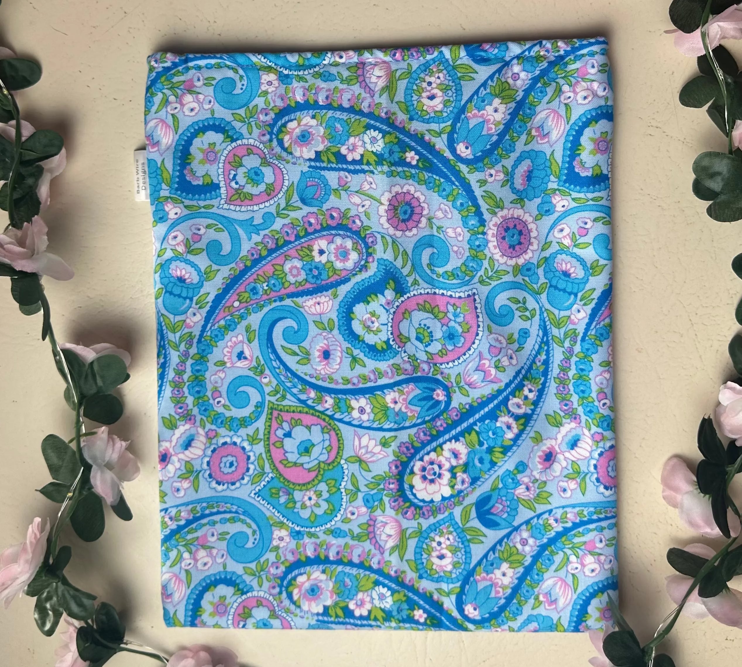 Paisley Daisy Handmade Colourful Book Sleeve Slip Cover Barb Wire Designs