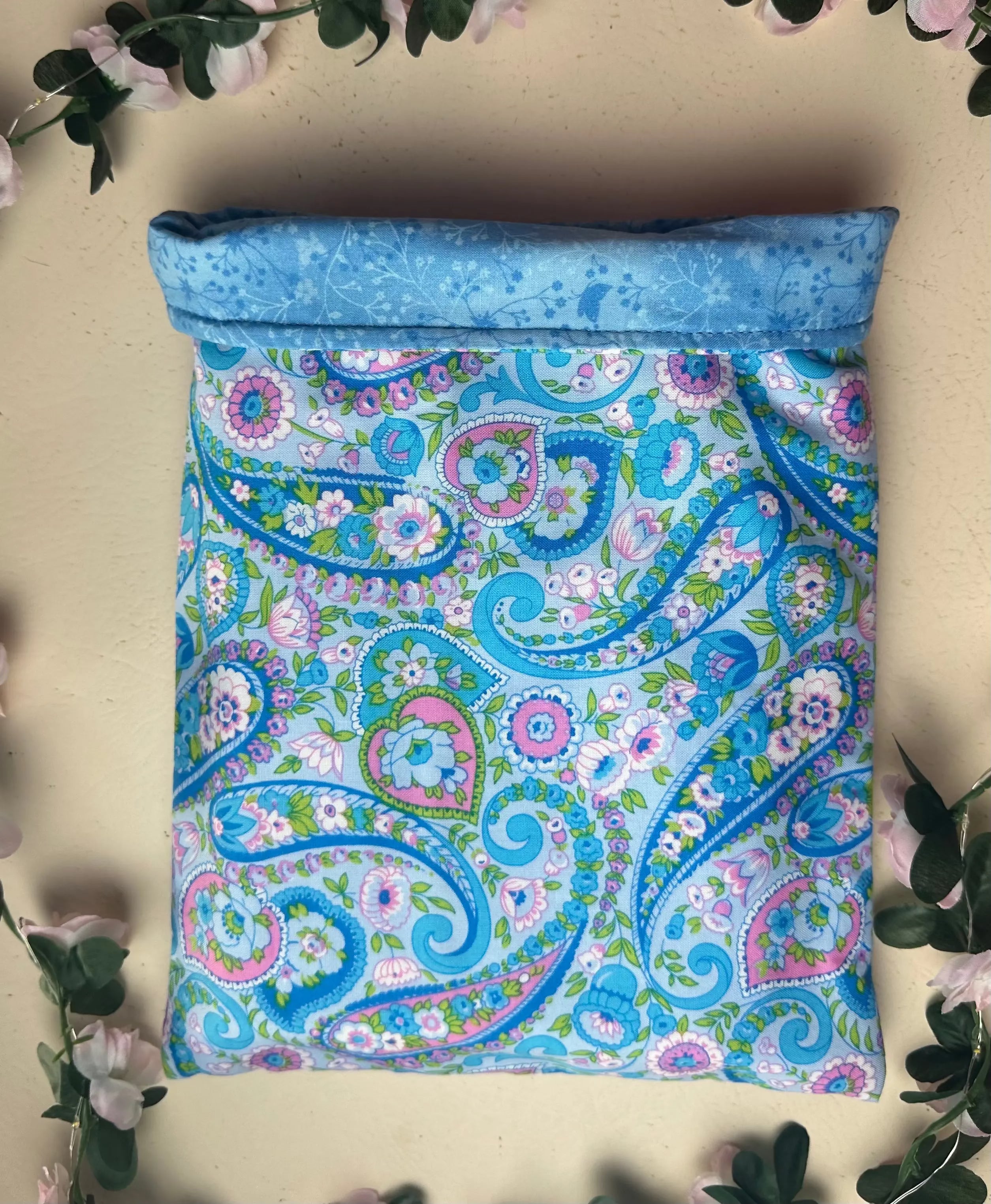 Paisley Daisy Handmade Colourful Book Sleeve Slip Cover Barb Wire Designs