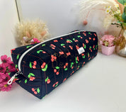 Black Cherry Quilted Hair Tools Pouch Barb Wire Designs