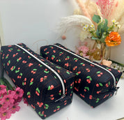 Black Cherry Quilted Hair Tools Pouch Barb Wire Designs