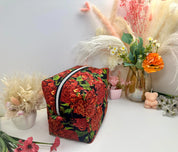 Waratah Quilted Makeup Bag / carry all Barb Wire Designs