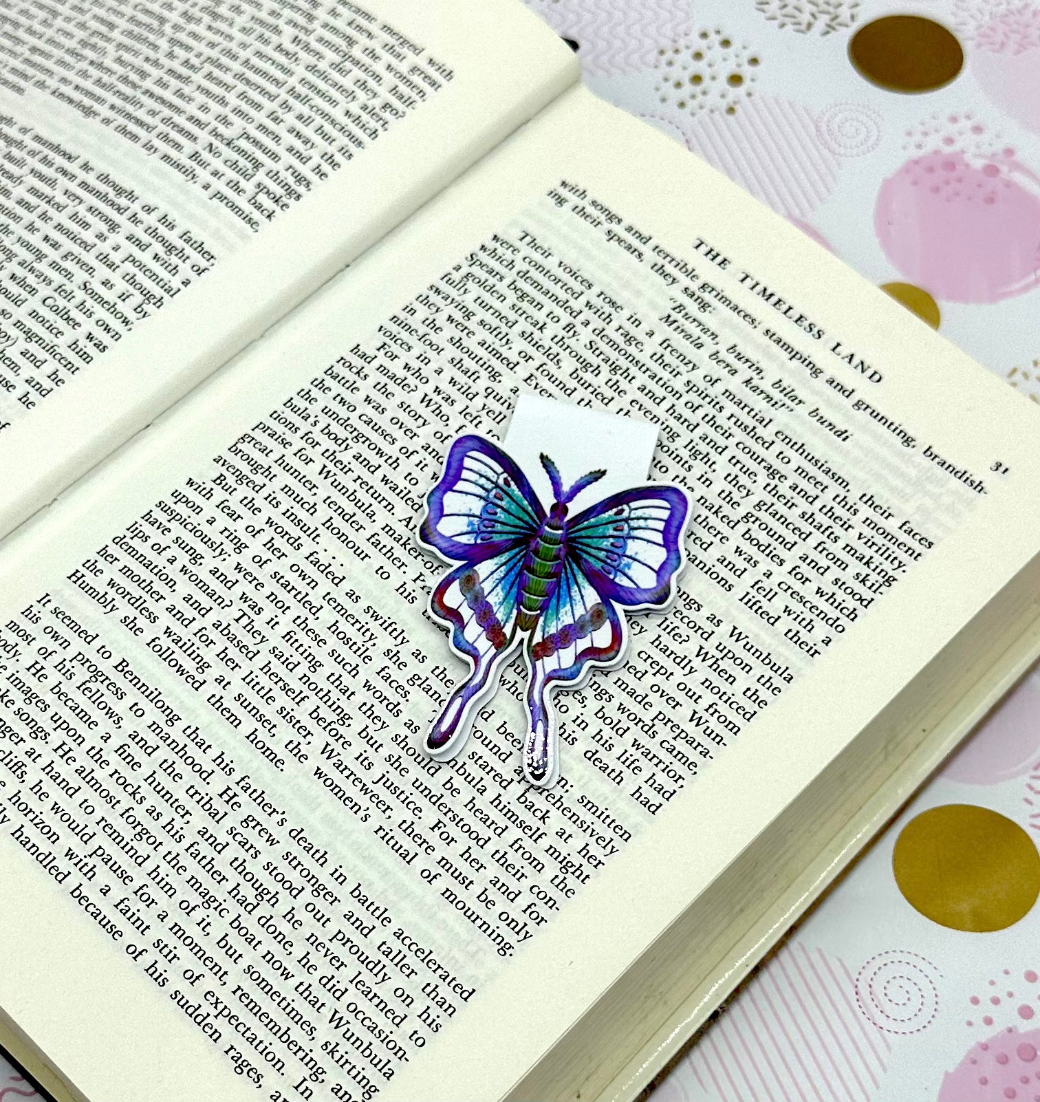 Luna Moth Magnetic Bookmark