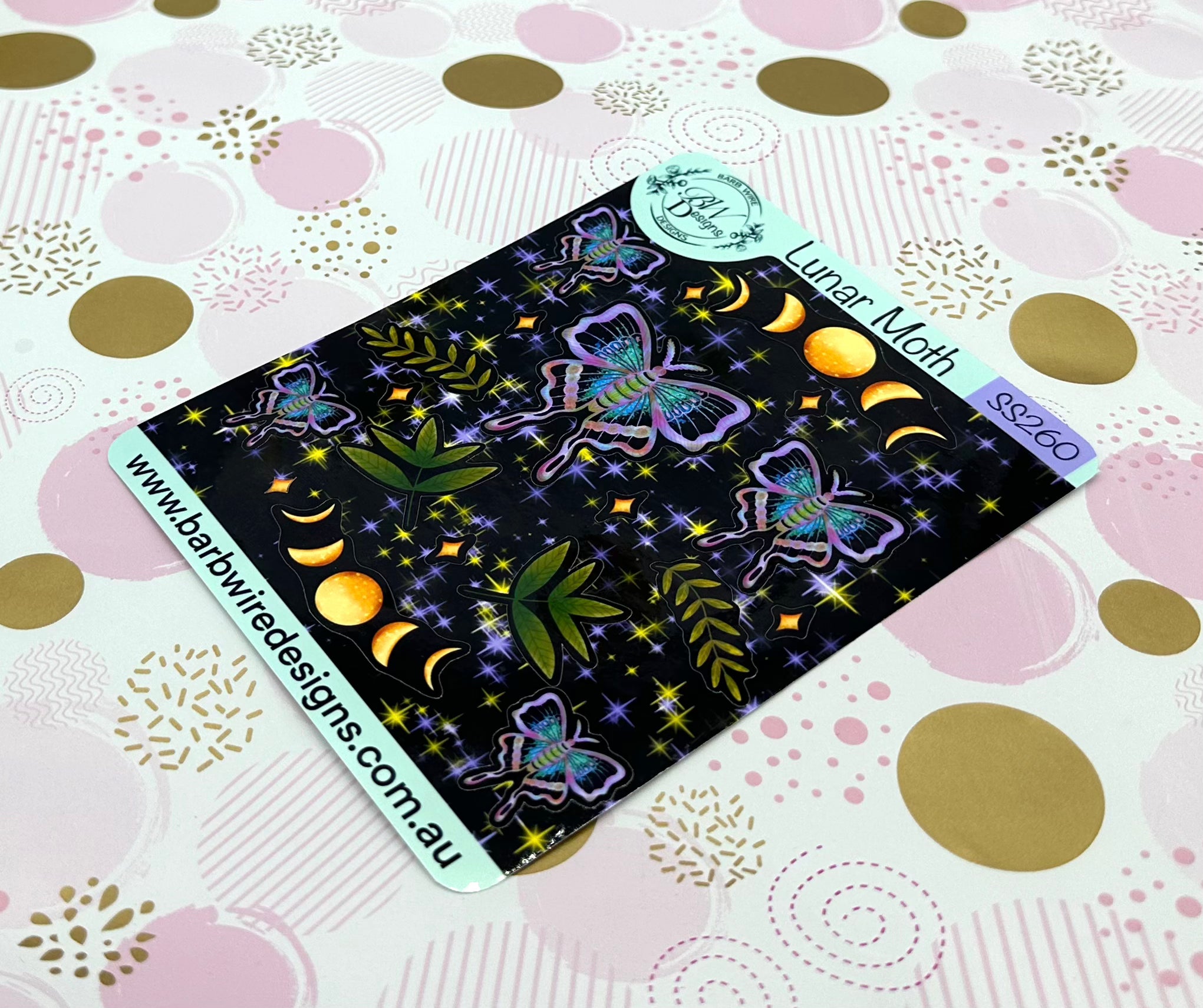 Luna Moth Planner Sticker Sheet