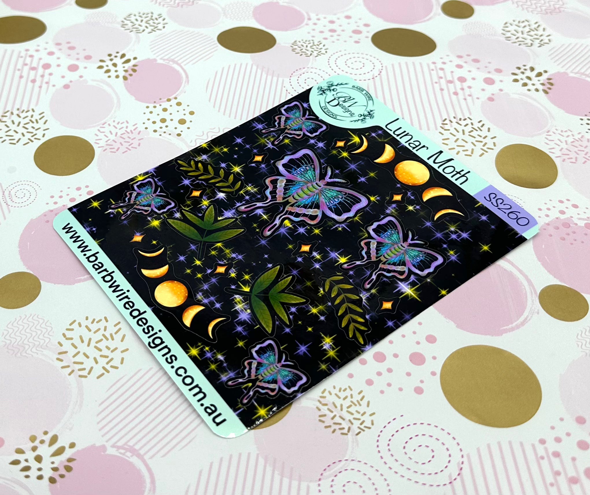 Luna Moth Planner Sticker Sheet