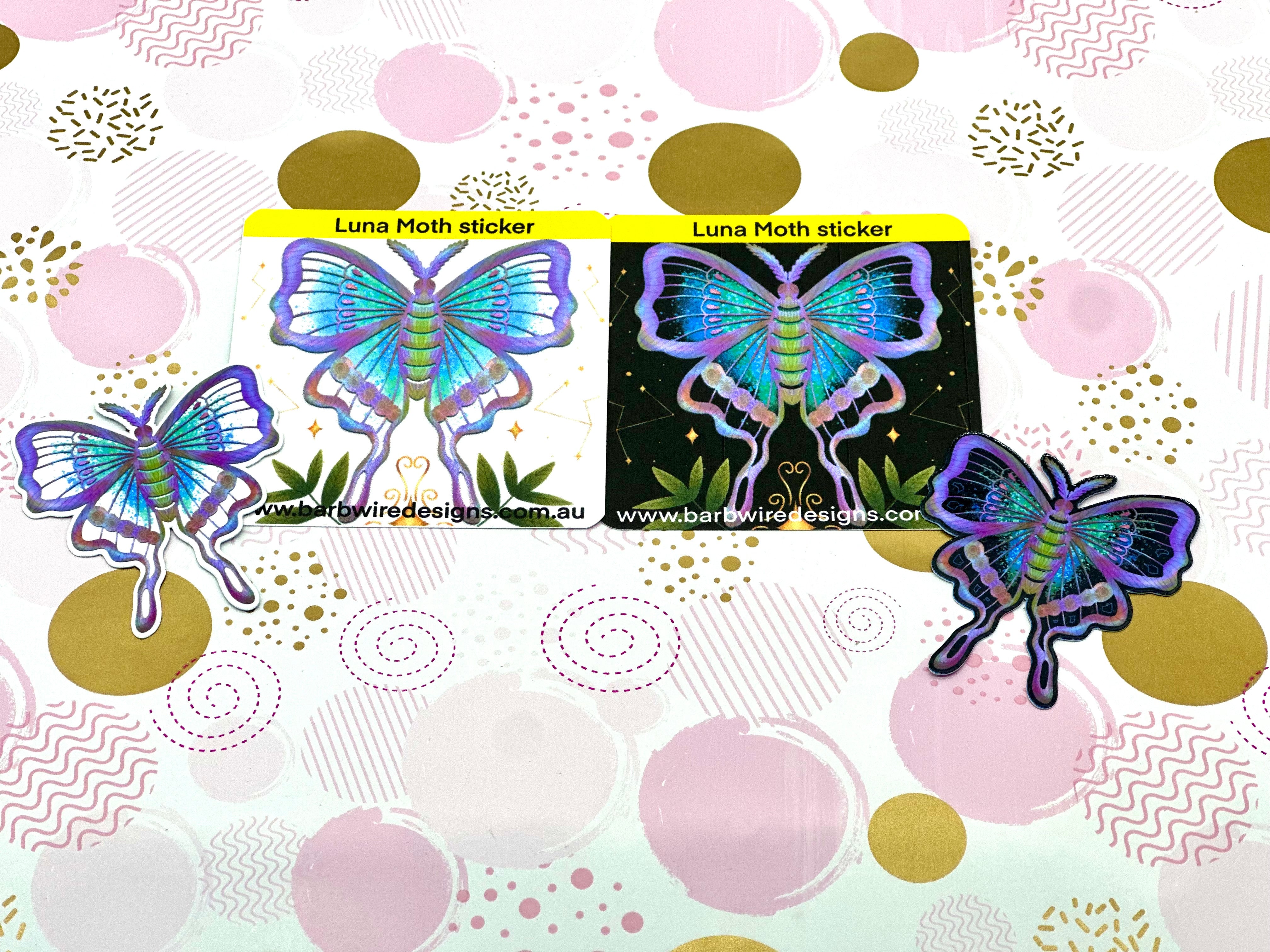 Luna Moth Vinyl Sticker