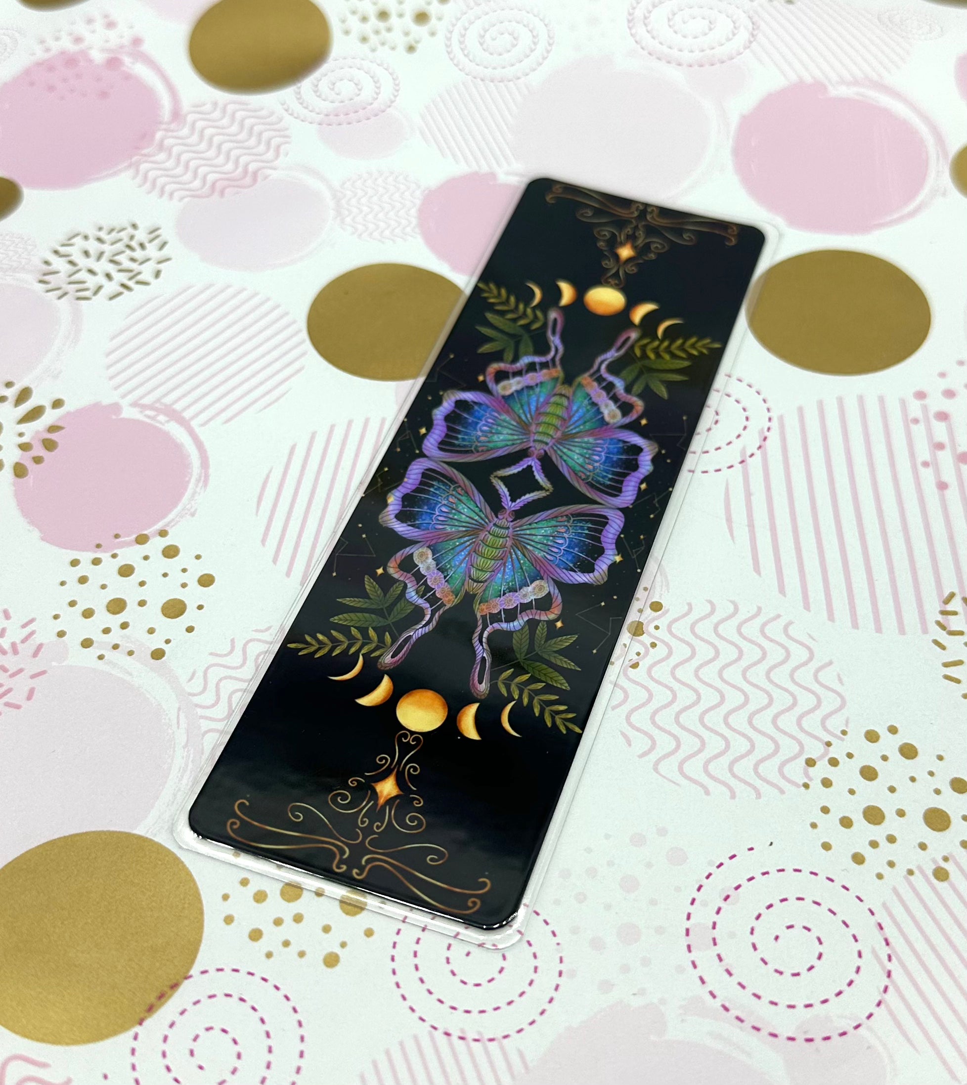 Luna Moth Traditional Bookmark