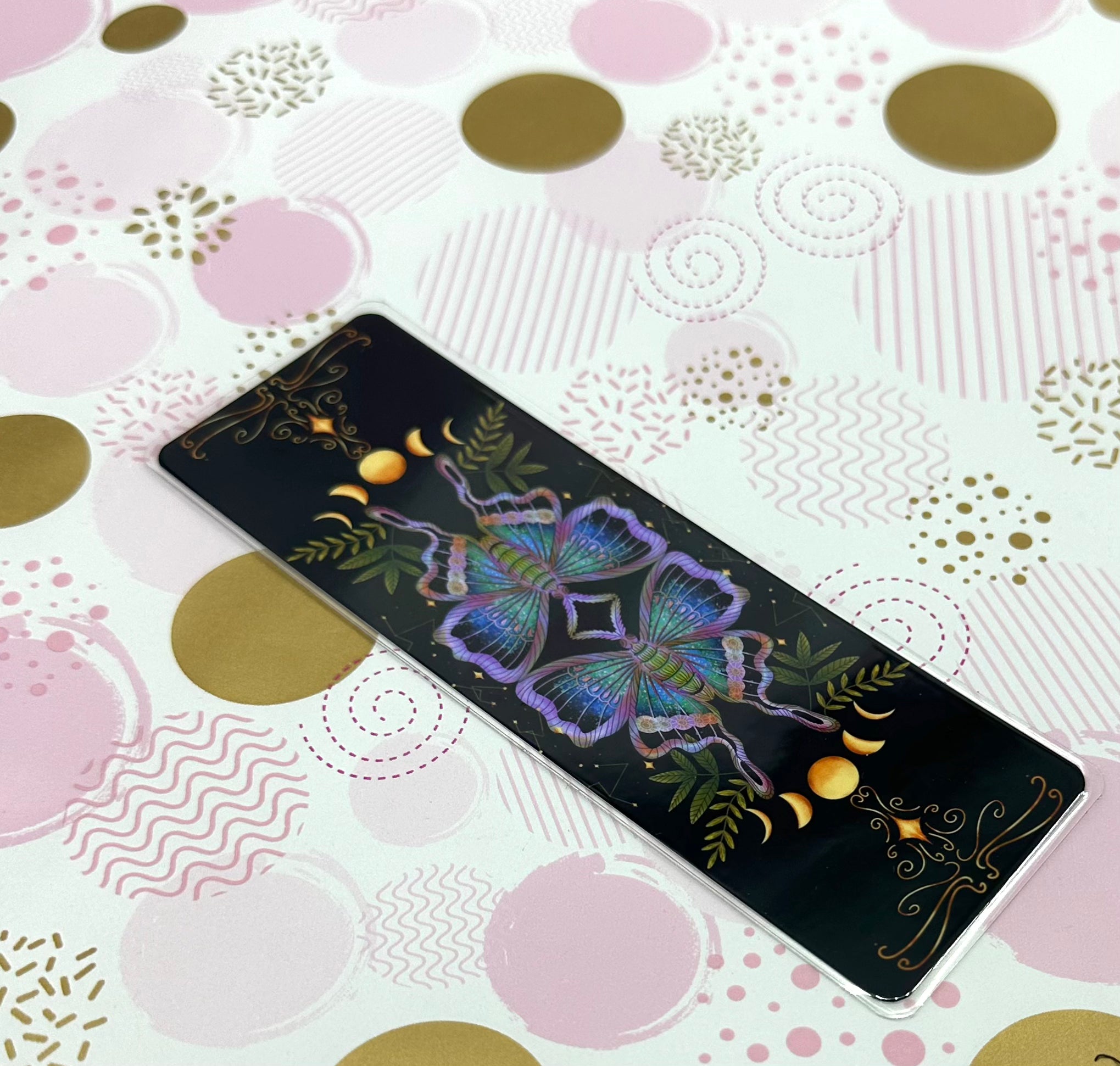 Luna Moth Traditional Bookmark