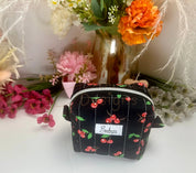 Black Cherry Mini Toiletry/makeup pouch Barb Wire Designs