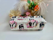 Bubblegum Quilted Hair Tools Pouch Barb Wire Designs