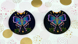 Artistic coaster the Luna Moth Coaster Set