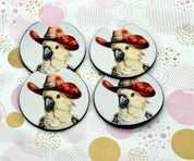 Cockatoo with Cowboy Hat Coaster Set