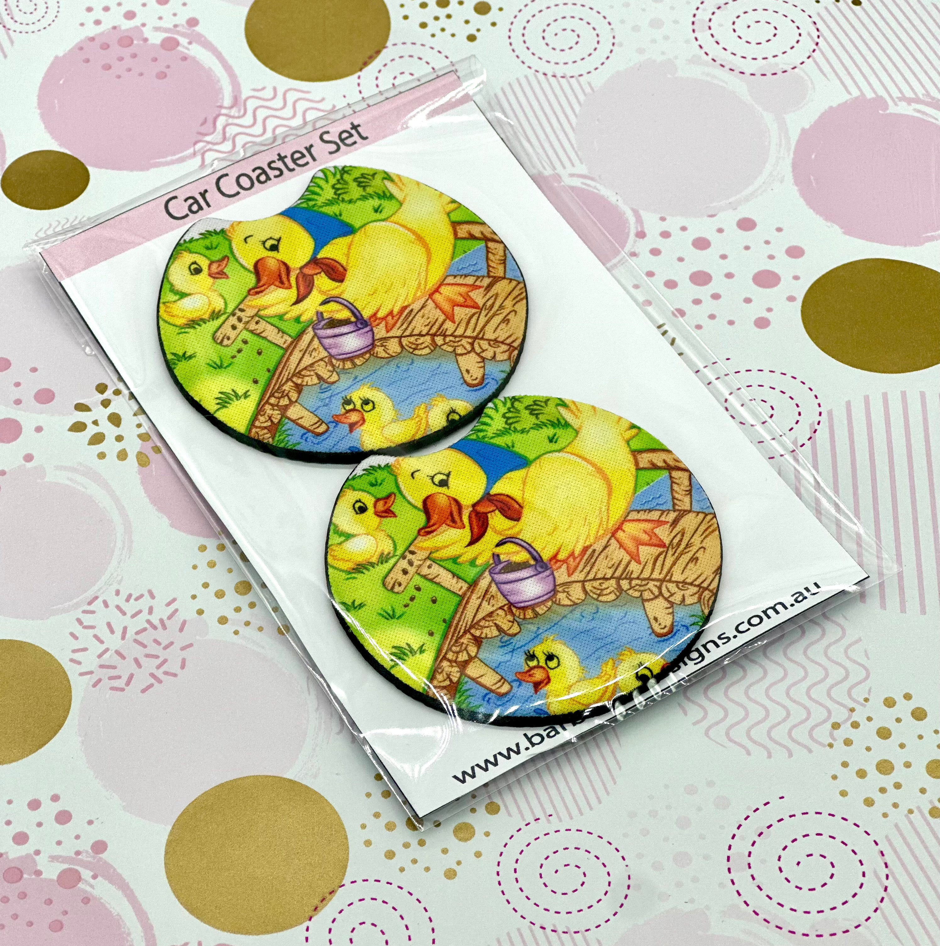 Adventure Duckie Car Coaster Set