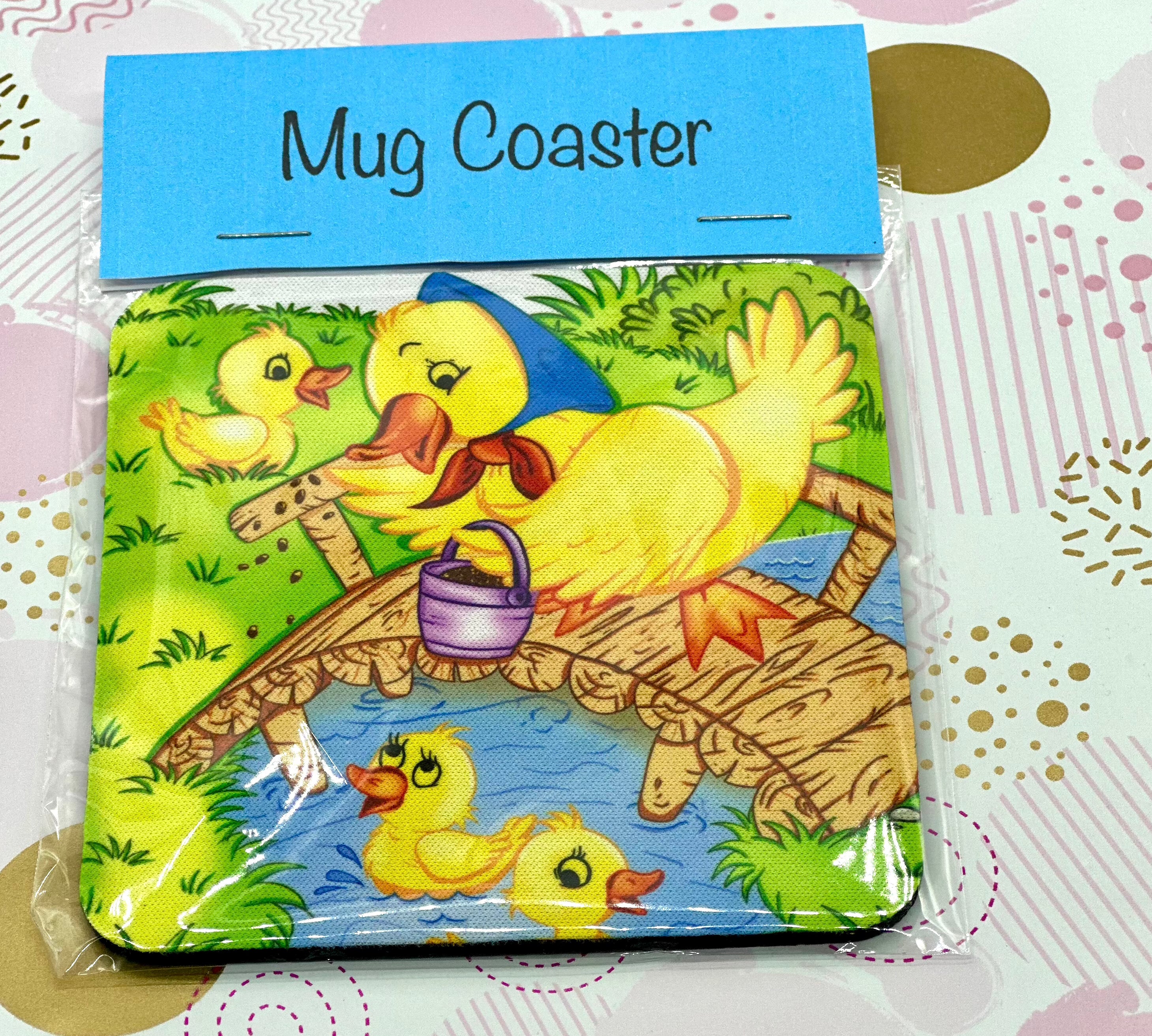 Duckie Adventure Neoprene Coaster Barb Wire Designs