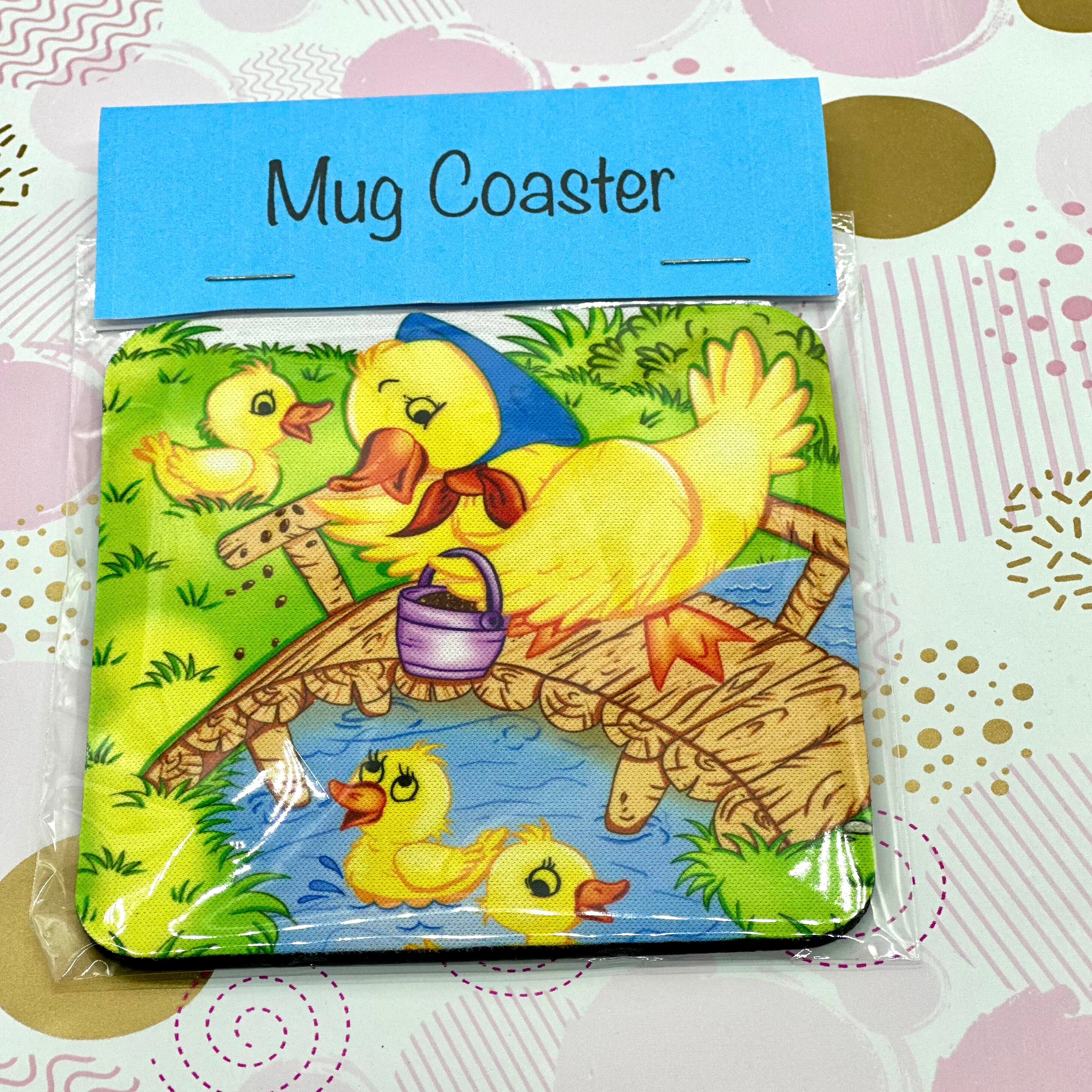 Duckie Adventure Neoprene Coaster Barb Wire Designs