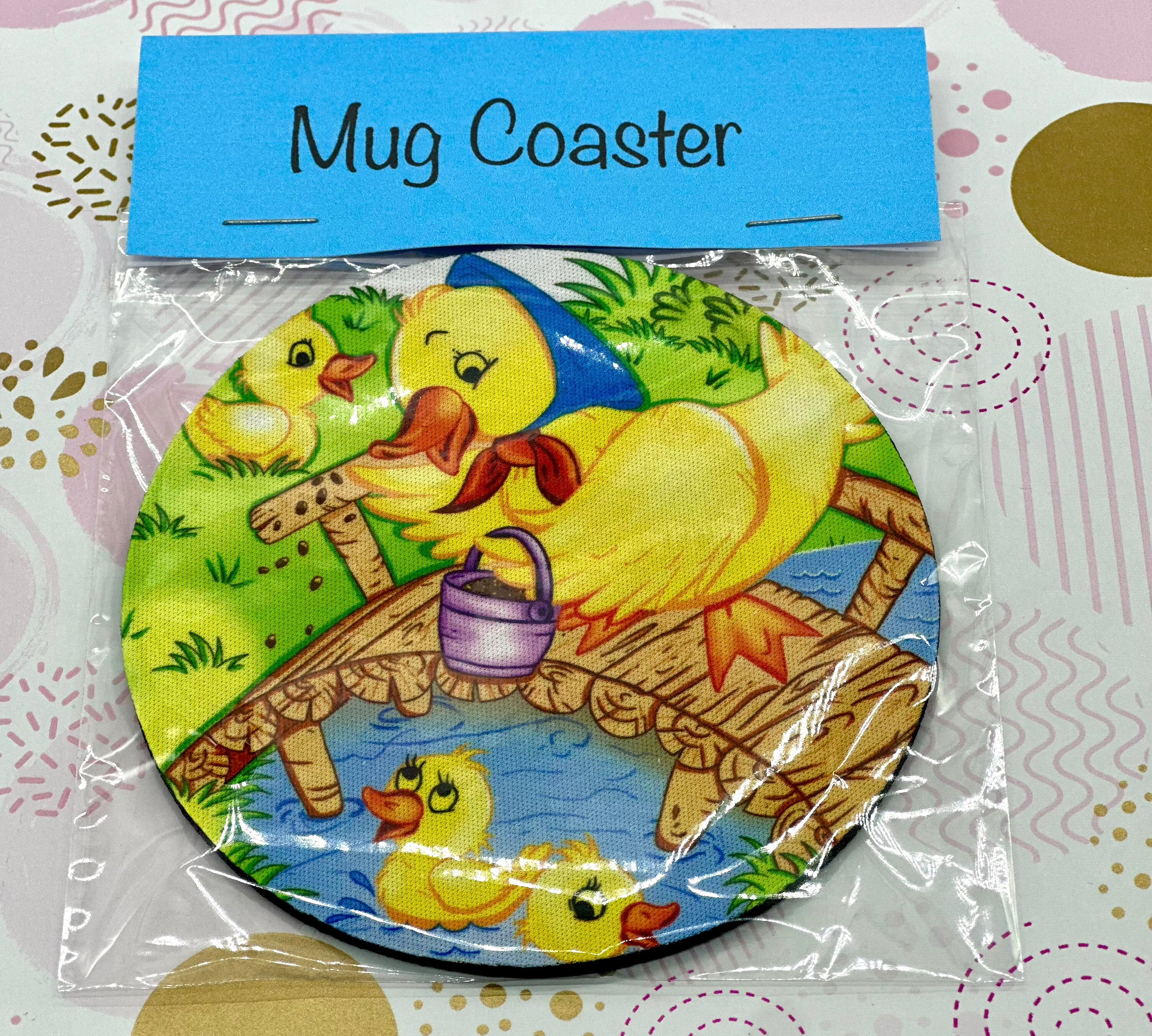 Duckie Adventure Neoprene Coaster Barb Wire Designs