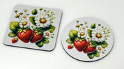 Strawberry Patch Neoprene Mug Coaster