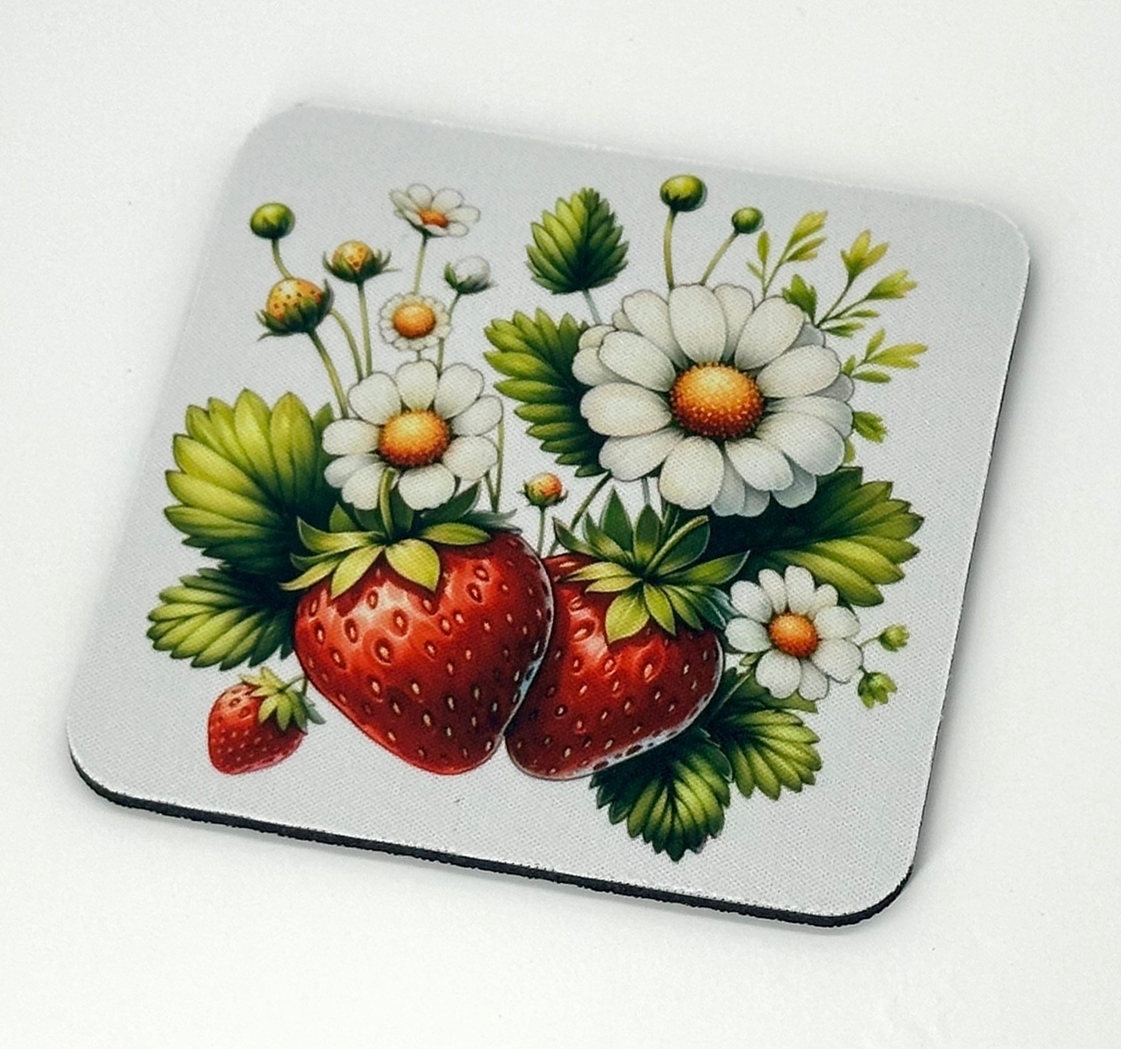 Strawberry Patch Neoprene Mug Coaster