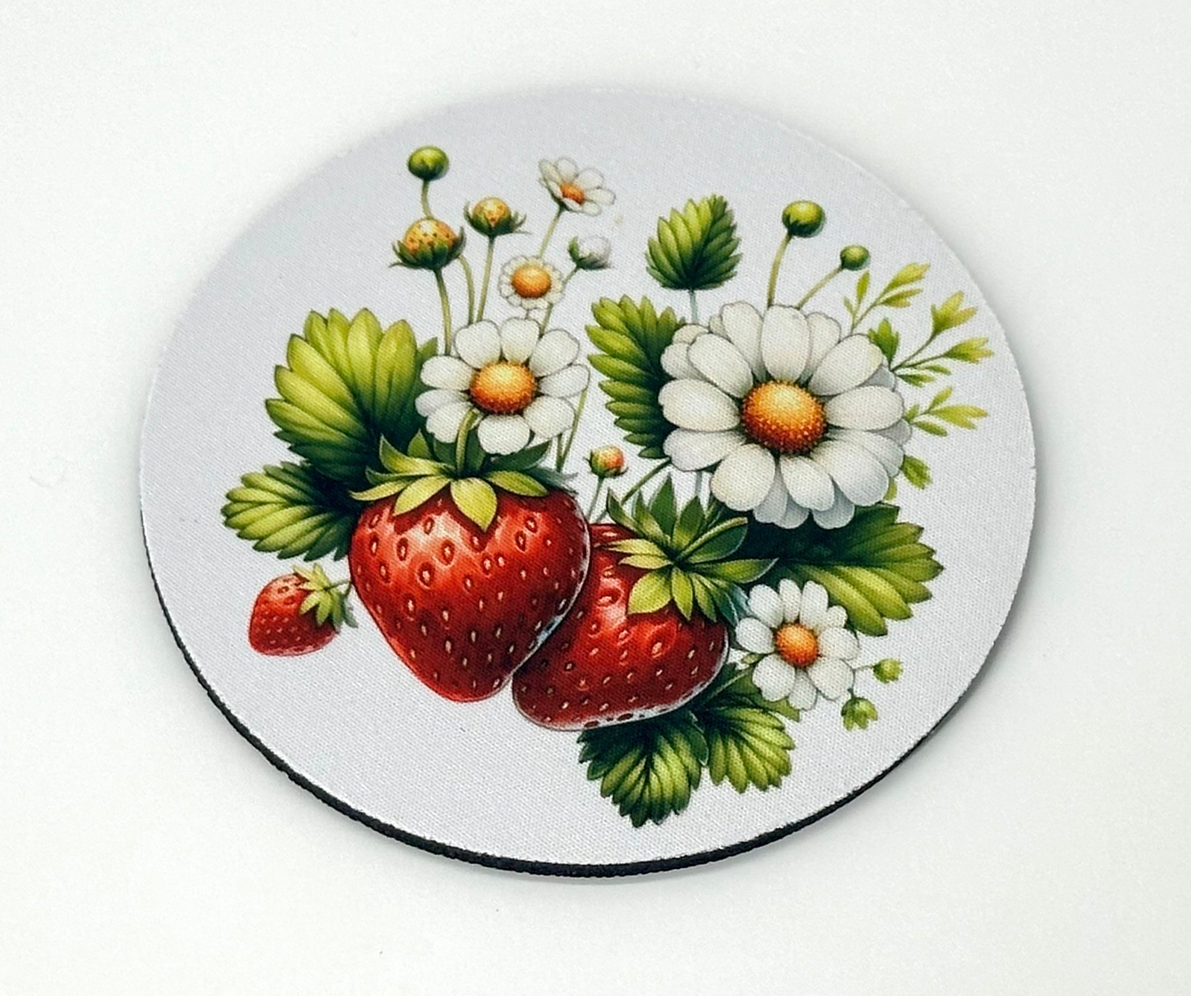 Strawberry Patch Neoprene Mug Coaster