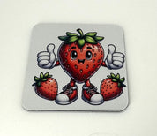 Thumbs Up Strawberry Mug Coaster Square