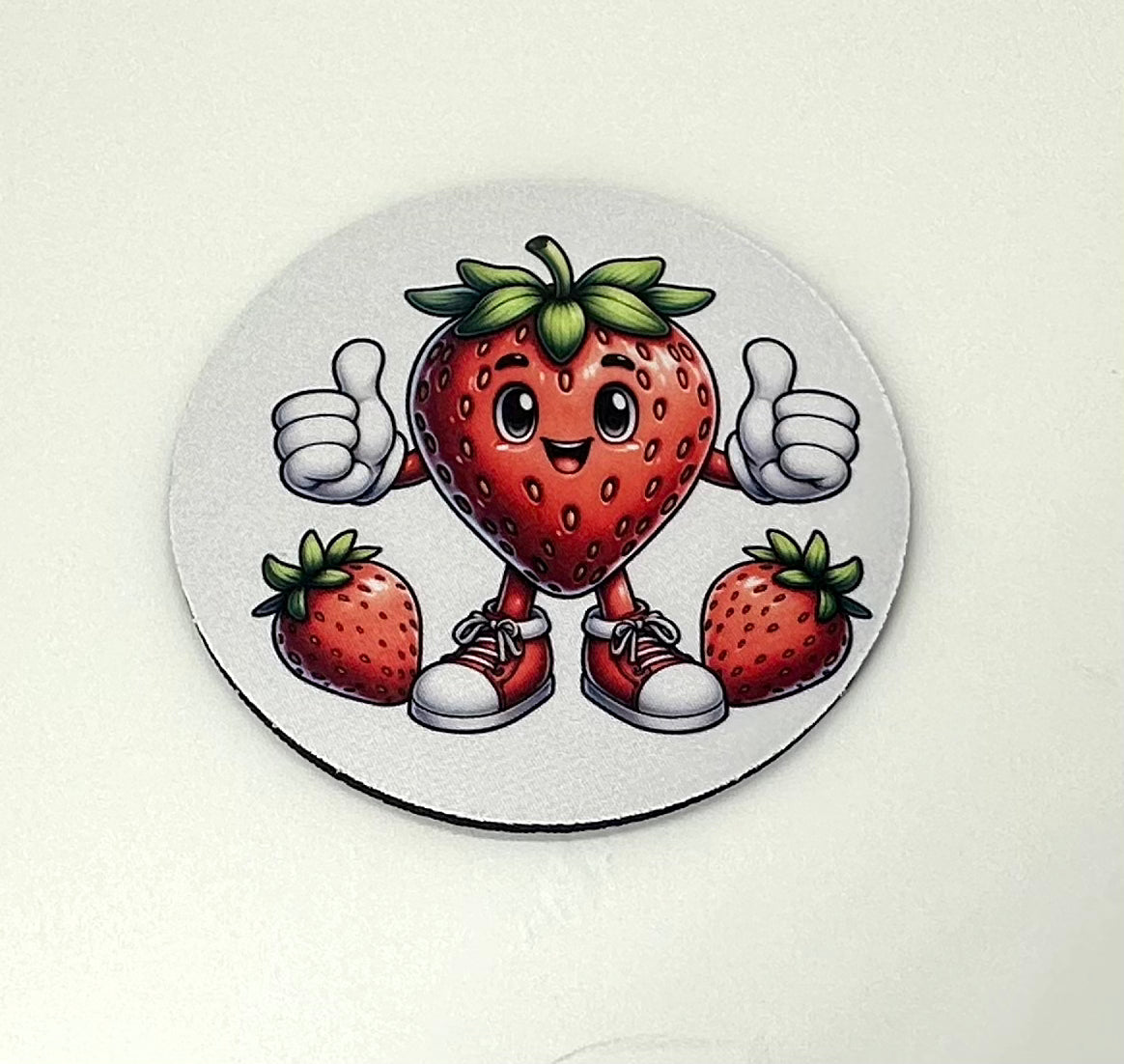Thumbs Up Strawberry Mug Coaster Square