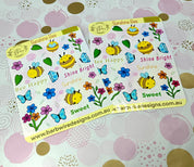 Sunshine Bee Vinyl Sticker Sheet