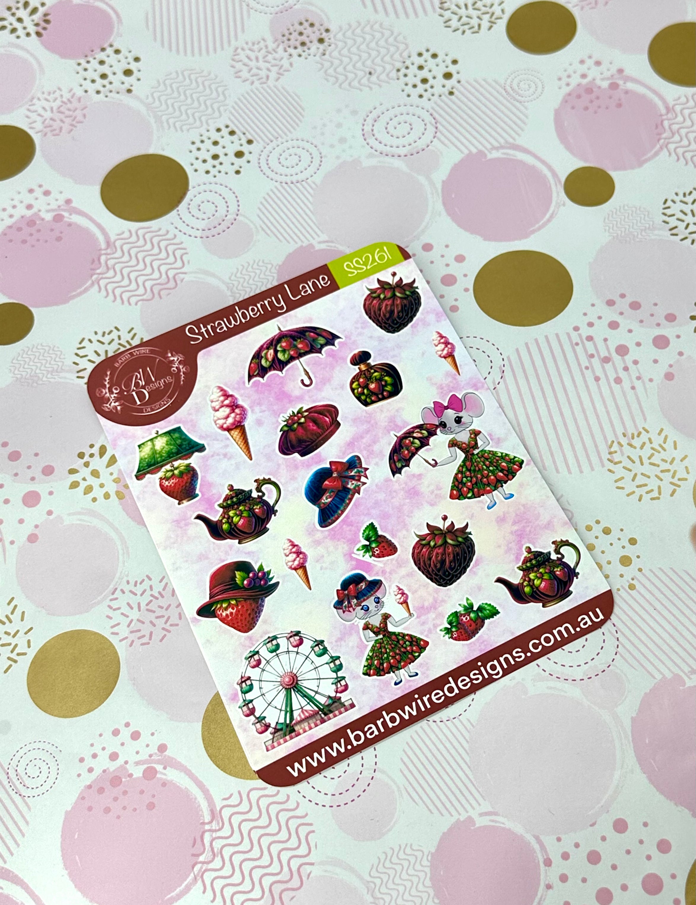 Strawberry Lane Matte Sticker Sheet