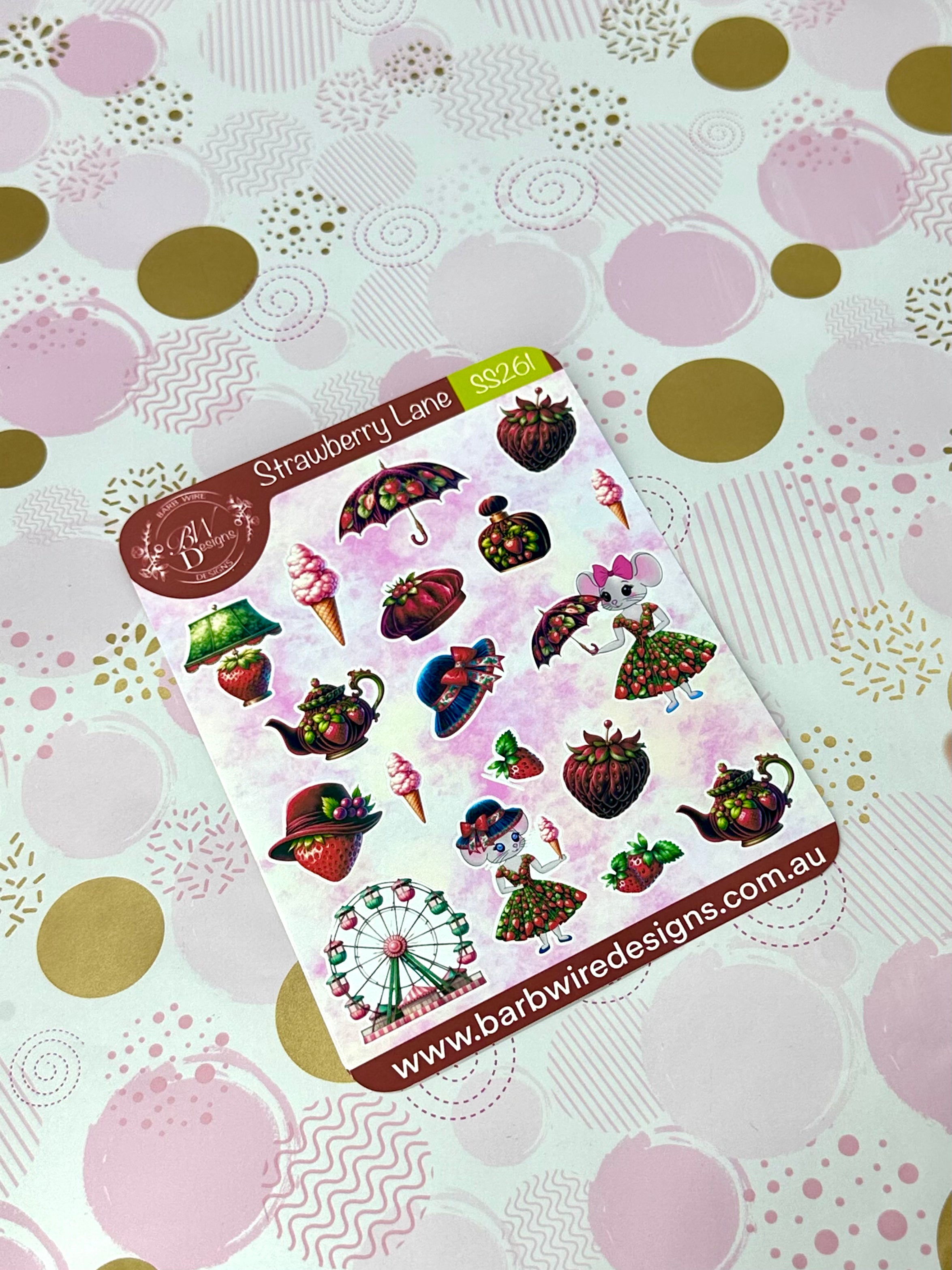 Strawberry Lane Matte Sticker Sheet