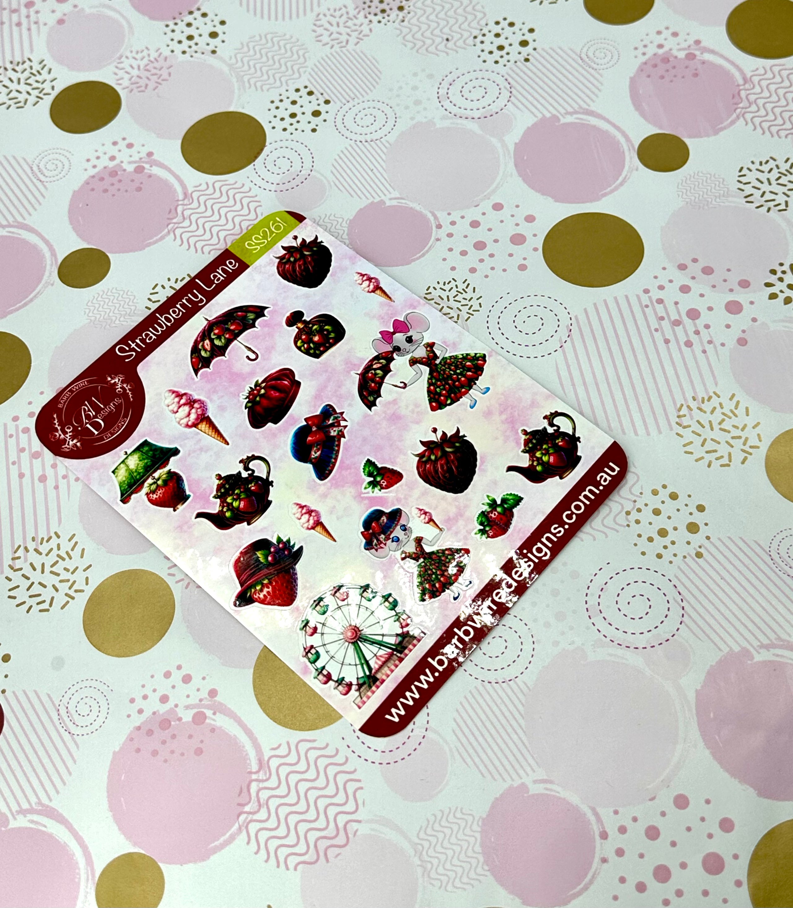 Strawberry Lane Gloss Sticker Sheet