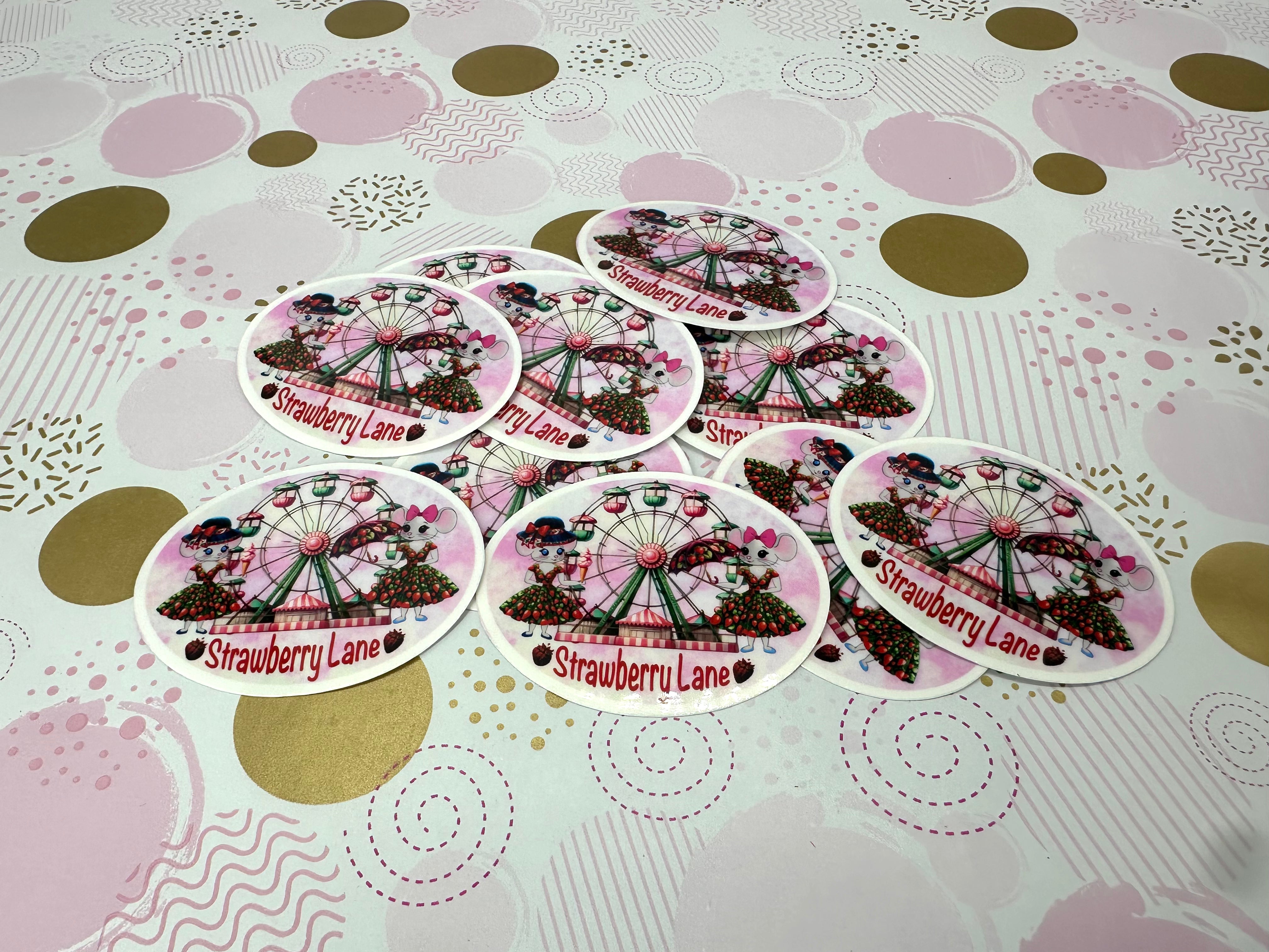 Strawberry Lane Vinyl Sticker