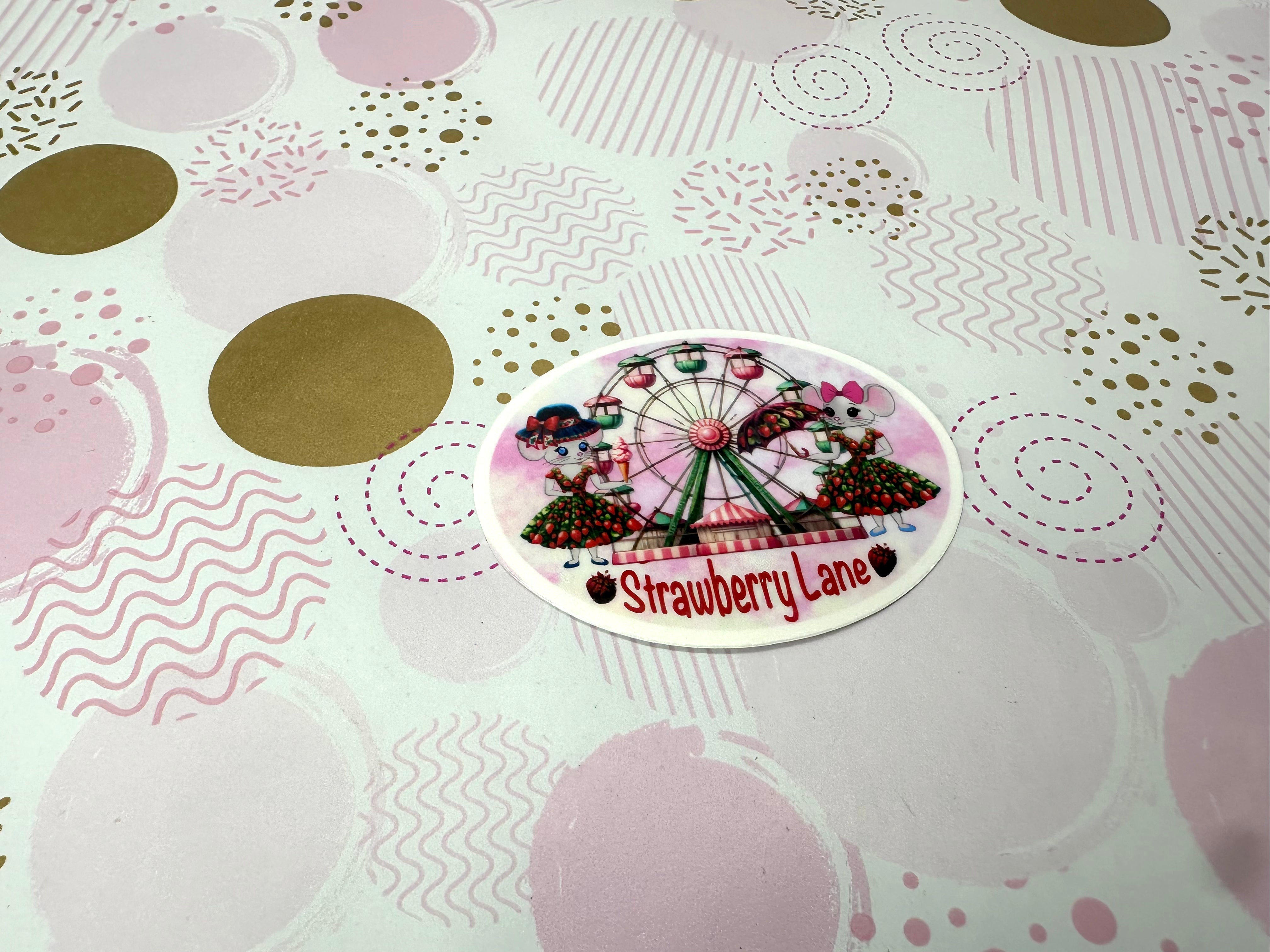 Strawberry Lane Vinyl Sticker