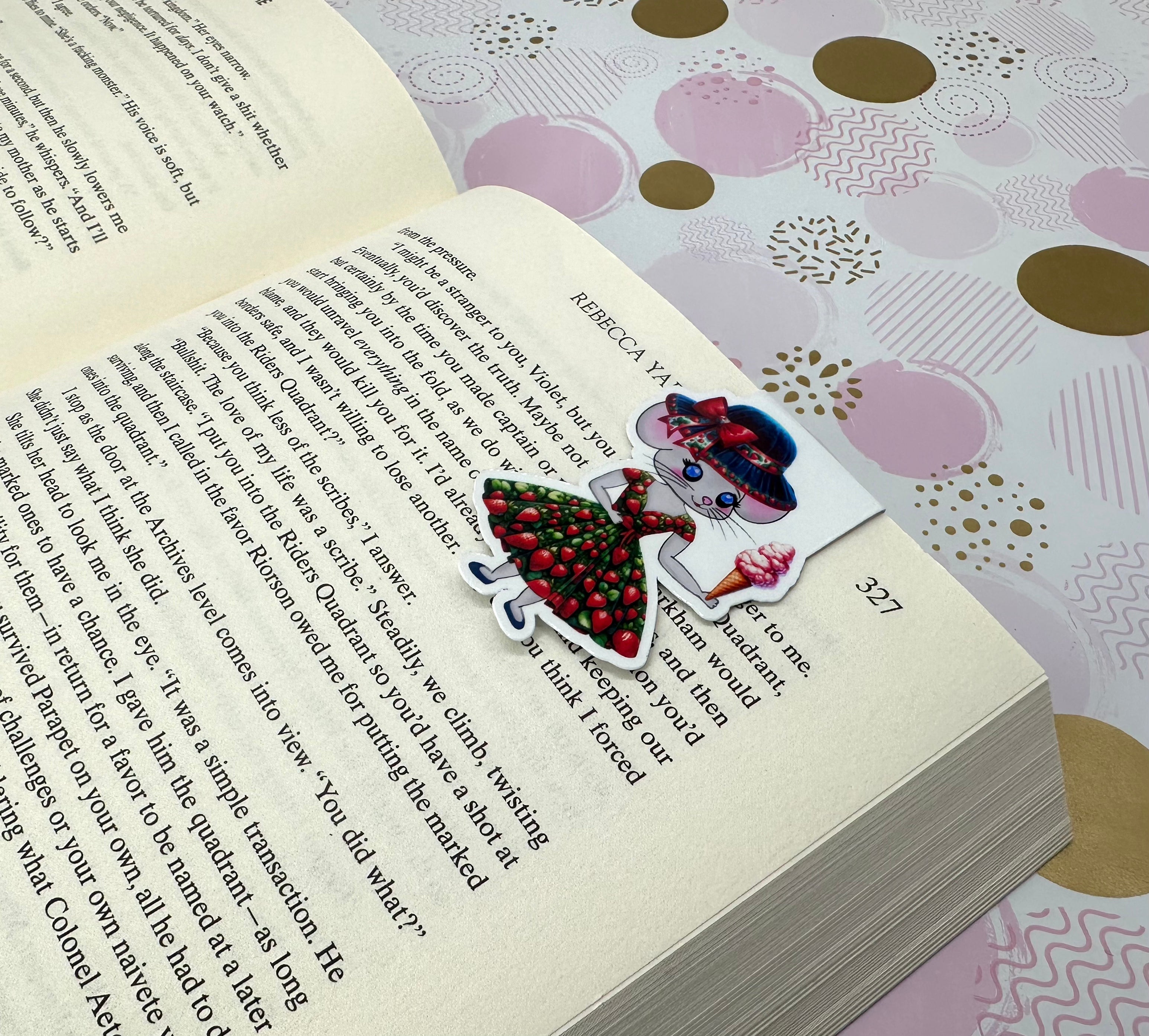 Strawberry Lane Magnetic Bookmark icecream