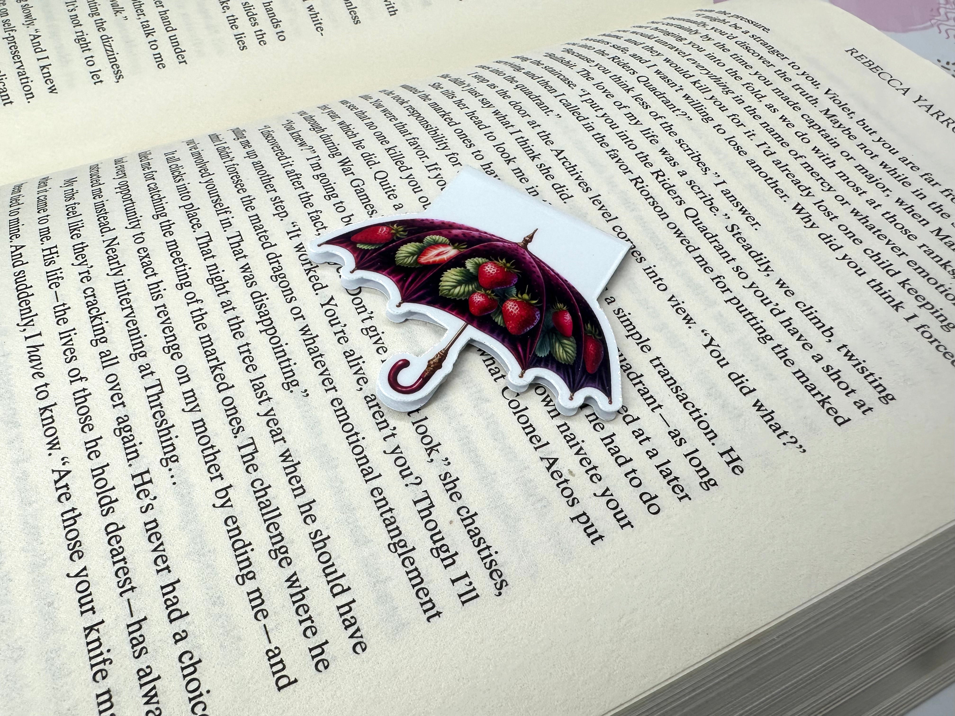 Strawberry Lane Magnetic Bookmark Umbrella