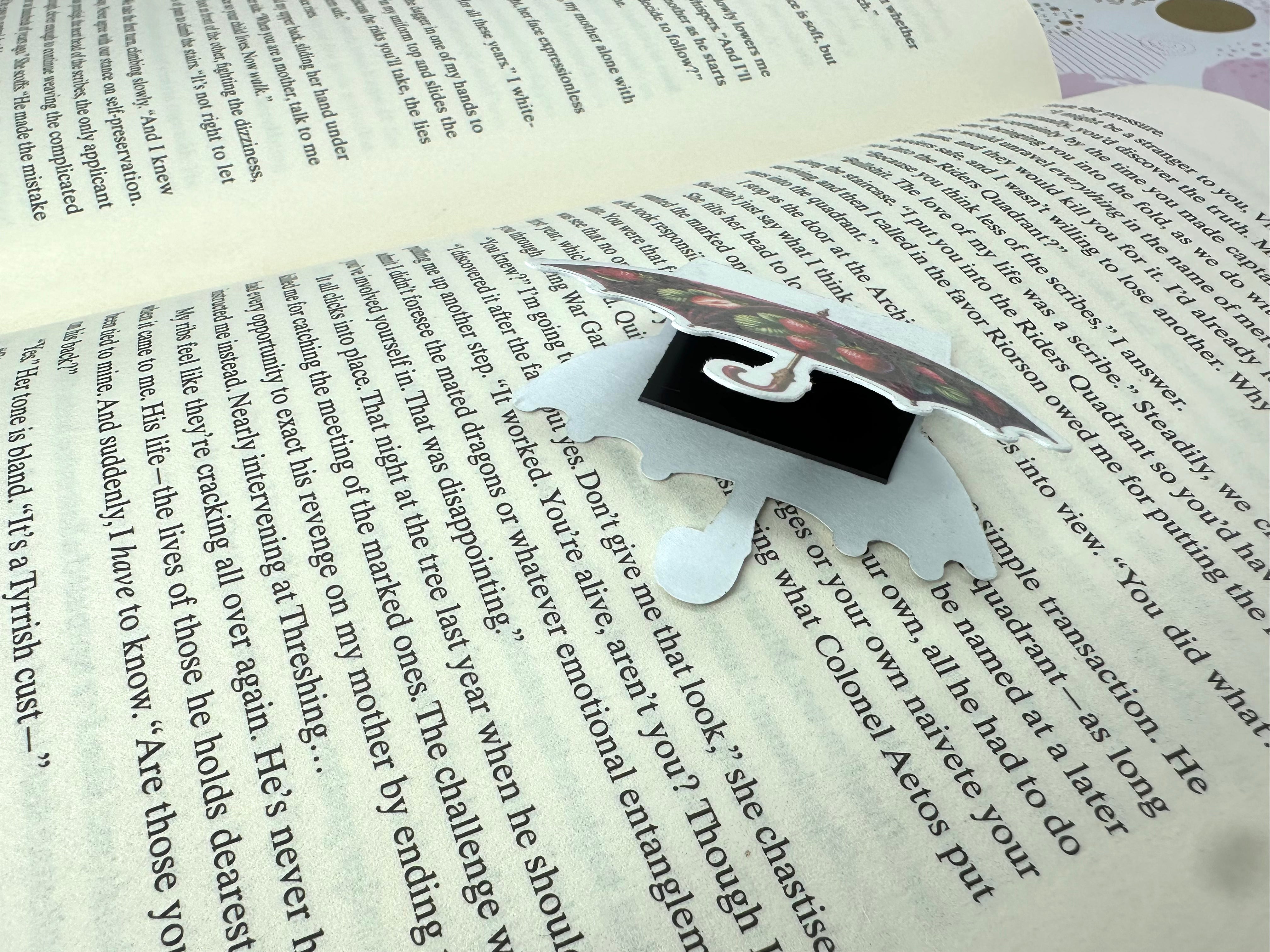 Strawberry Lane Magnetic Bookmark Umbrella
