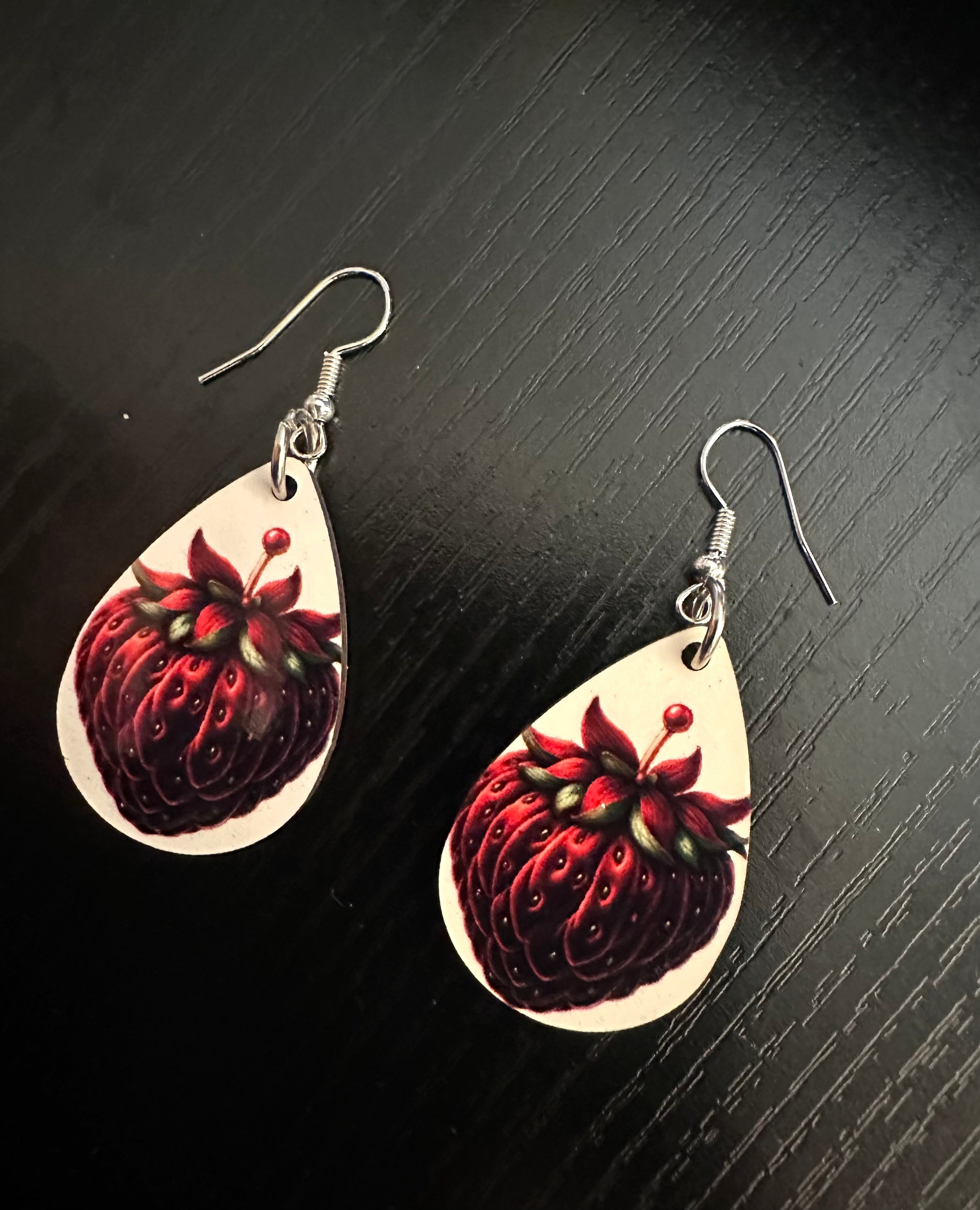 Strawberry Lane Sublimation Ear Rings