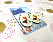Cockatoo Sunglasses Drop Ear Rings